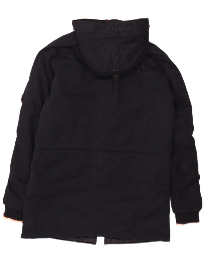 Superdry muška parka jakna s kapuljačom UK 38 srednje tamnoplavi poliester