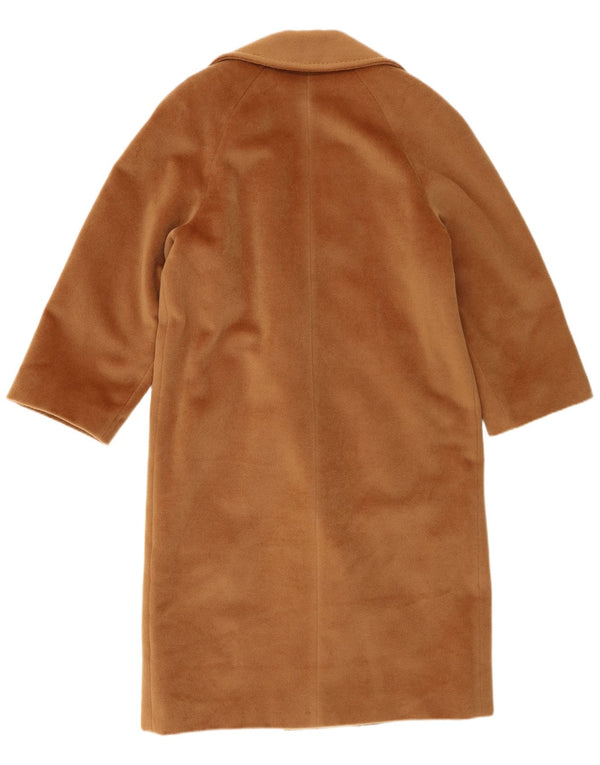 Vintage ženski preveliki kaput s dvostrukim kopčanjem UK 10 Small Beige