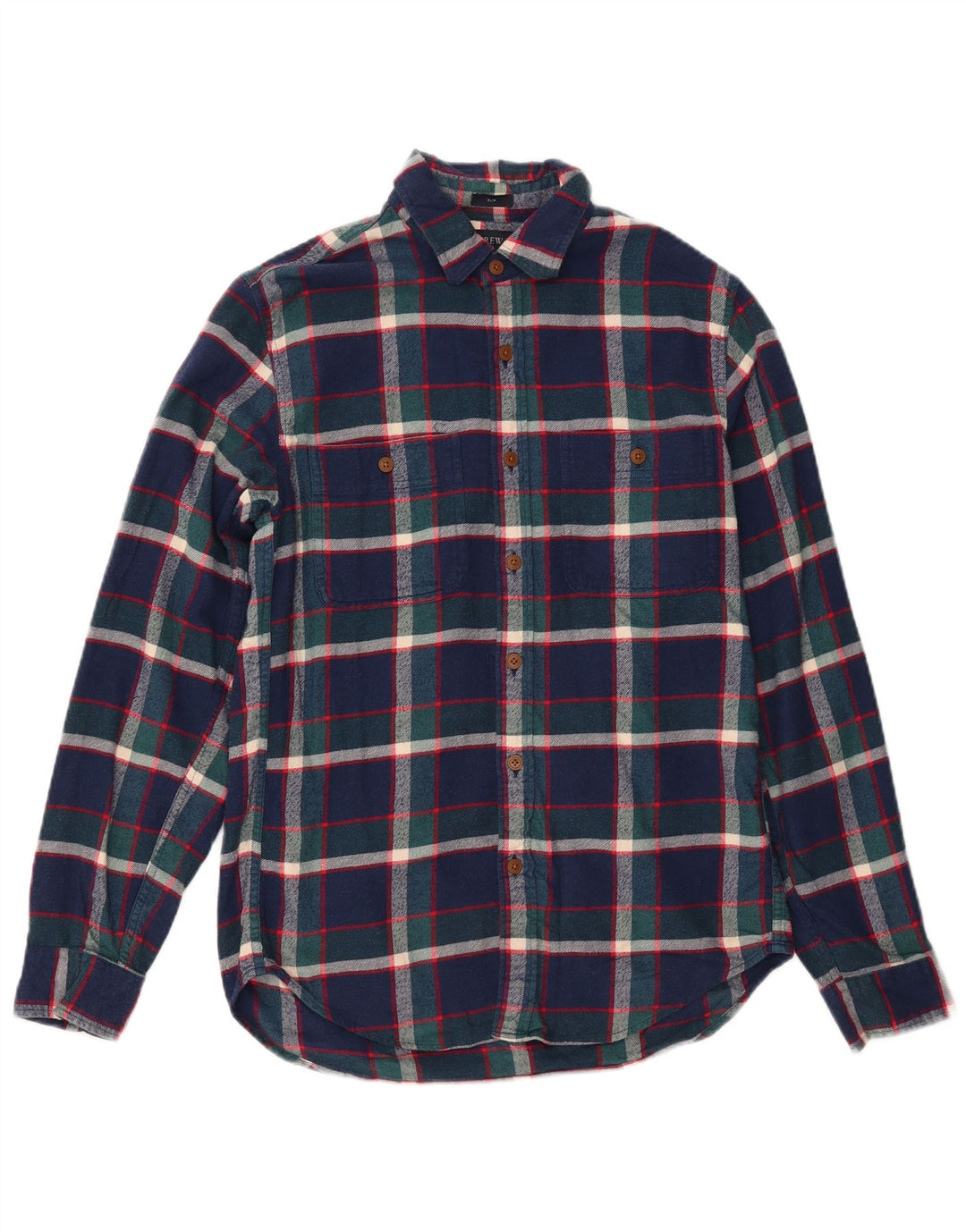 J. CREW Muška tanka flanelska košulja, mali tamnoplavi karirani pamuk