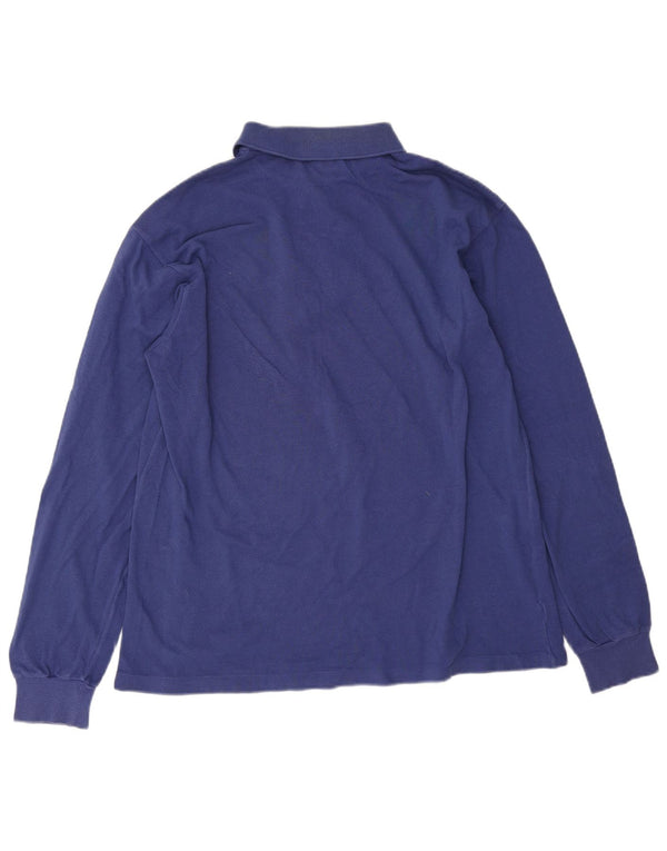 Lacoste muška polo majica dugih rukava veličina 6 XL, plavi pamuk