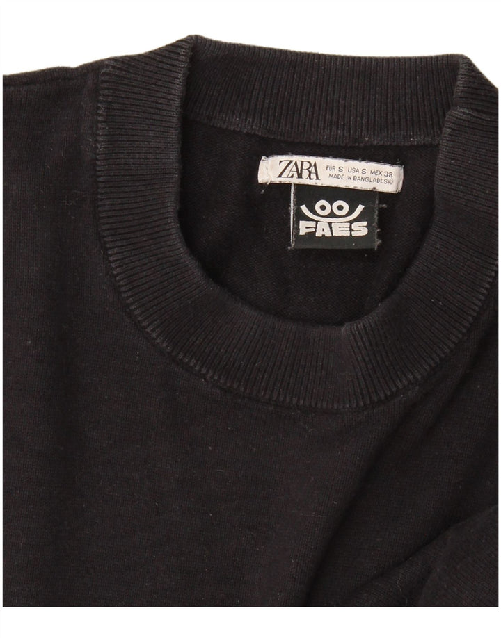 Zara muški pulover s okruglim izrezom, mali, crni