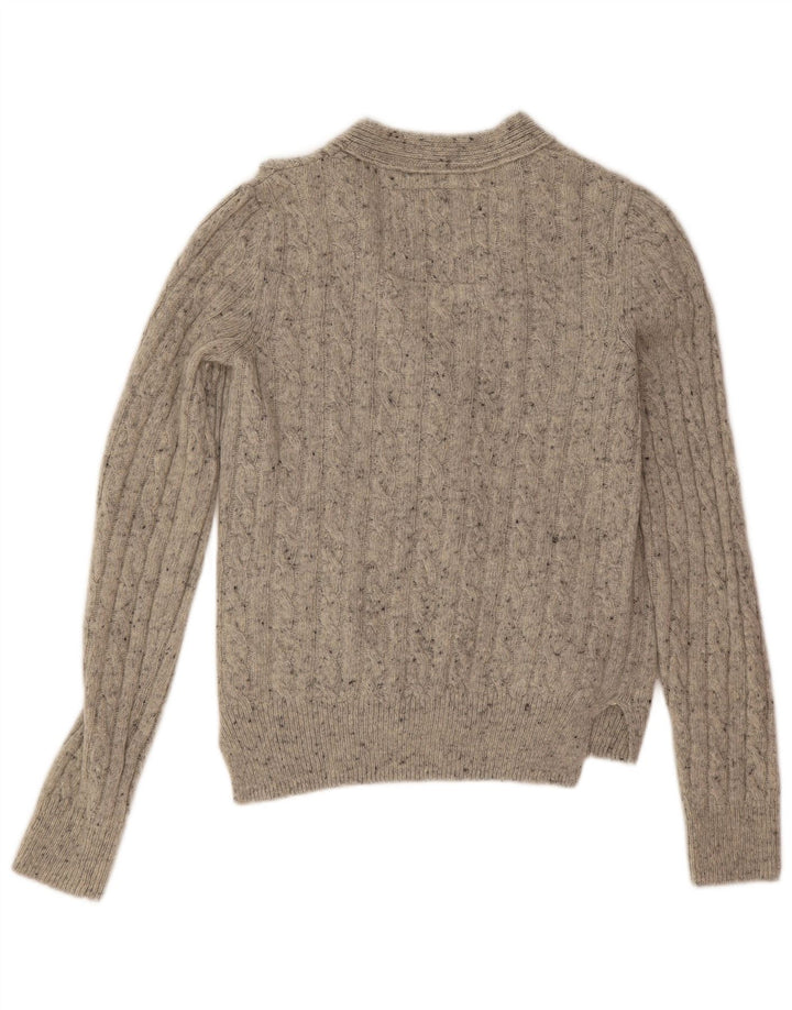Superdry ženski prekomjerni džemper s džemperom UK 10 Small Grey Flecked Wool
