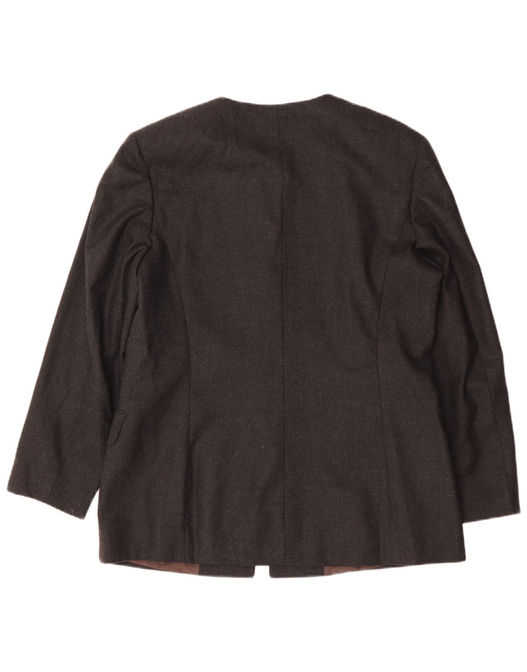 Vintage ženska dugačka jakna sako s 4 gumba IT 48 XL siva vuna