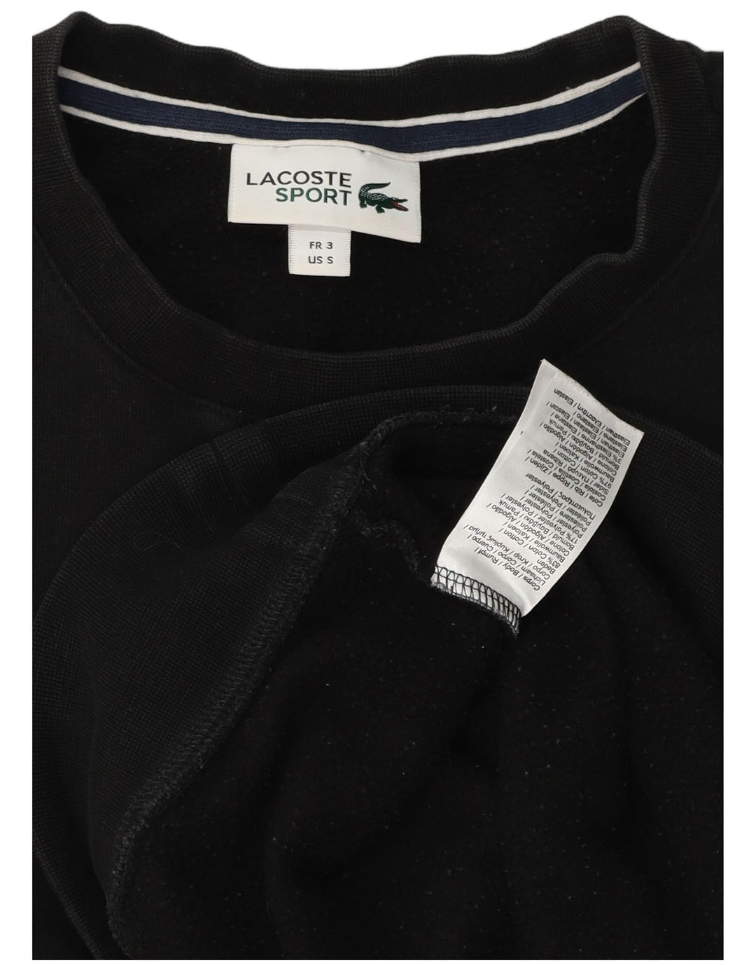 Lacoste muški džemper veličine 3 mali crni pamuk