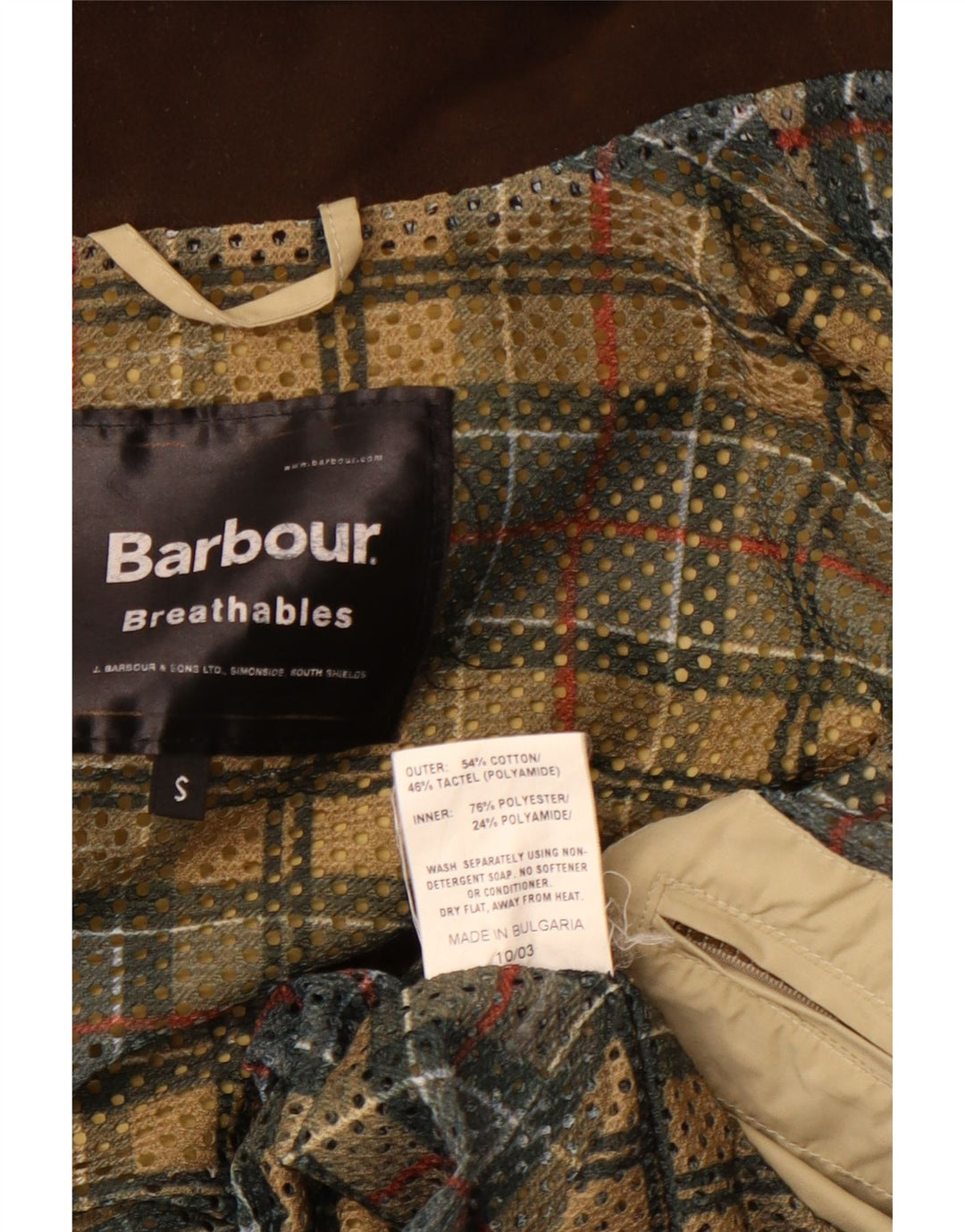 BARBOUR Muška pomoćna jakna s kapuljačom UK 36 Mala bež pamuk