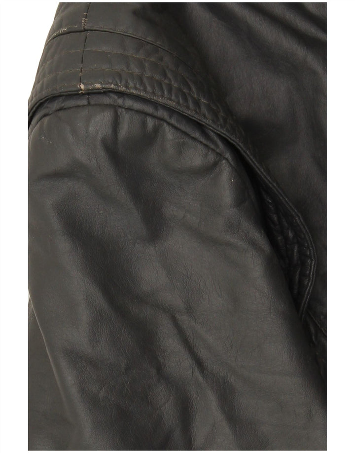 VINTAGE muška kožna jakna UK 40 velika siva koža