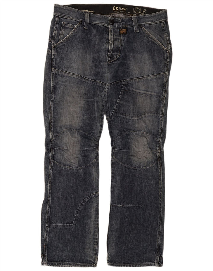 G-Star muške 3301 Bootcut traperice W36 L34 plavi pamuk