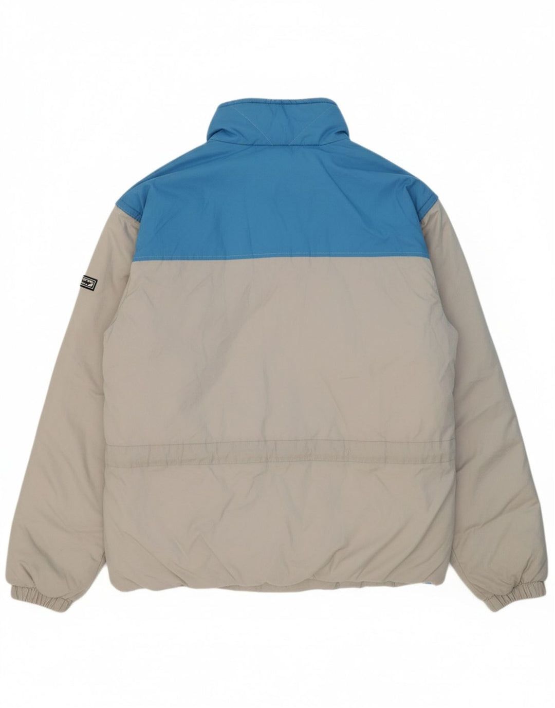 VINTAGE Mens Padded Jacket UK 44 2XL Grey Colourblock Polyester