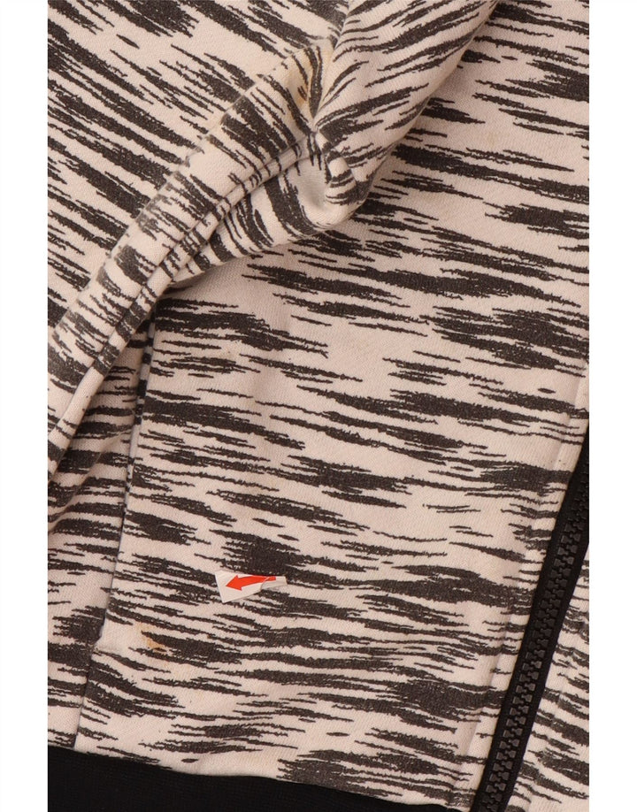 ADIDAS džemper s kapuljačom s patentnim zatvaračem ADIDAS za dječake, 7-8 godina, sivi flekasti poliester