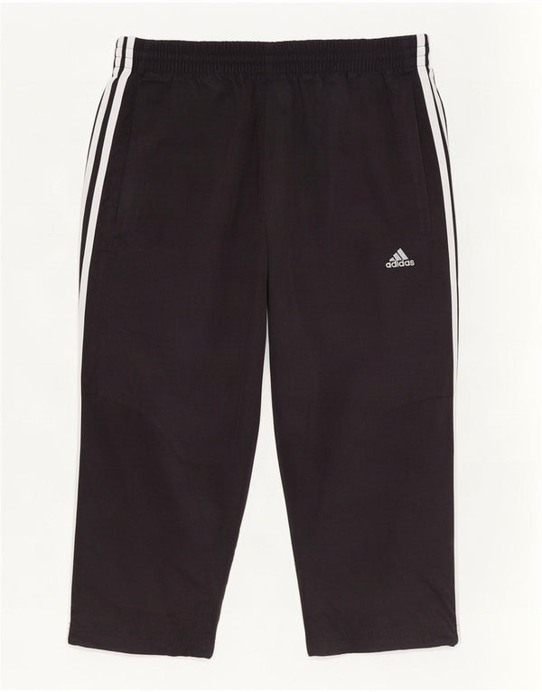 Adidas ženske Capri trenirke hlače UK 10 male crne poliesterske