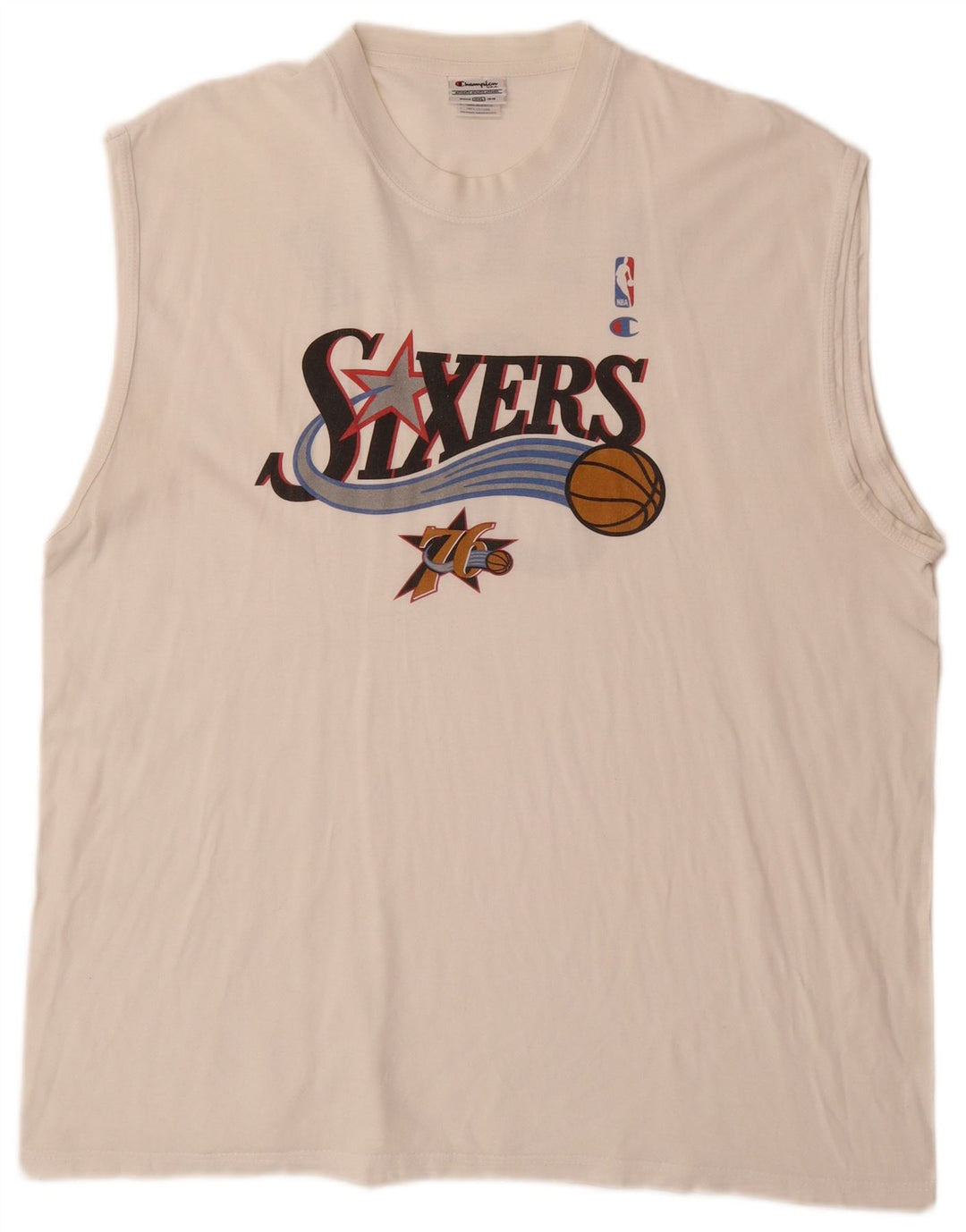 CHAMPION Muški top prsluk Allen Iverson Philadelphia Graphic 2XL Off White
