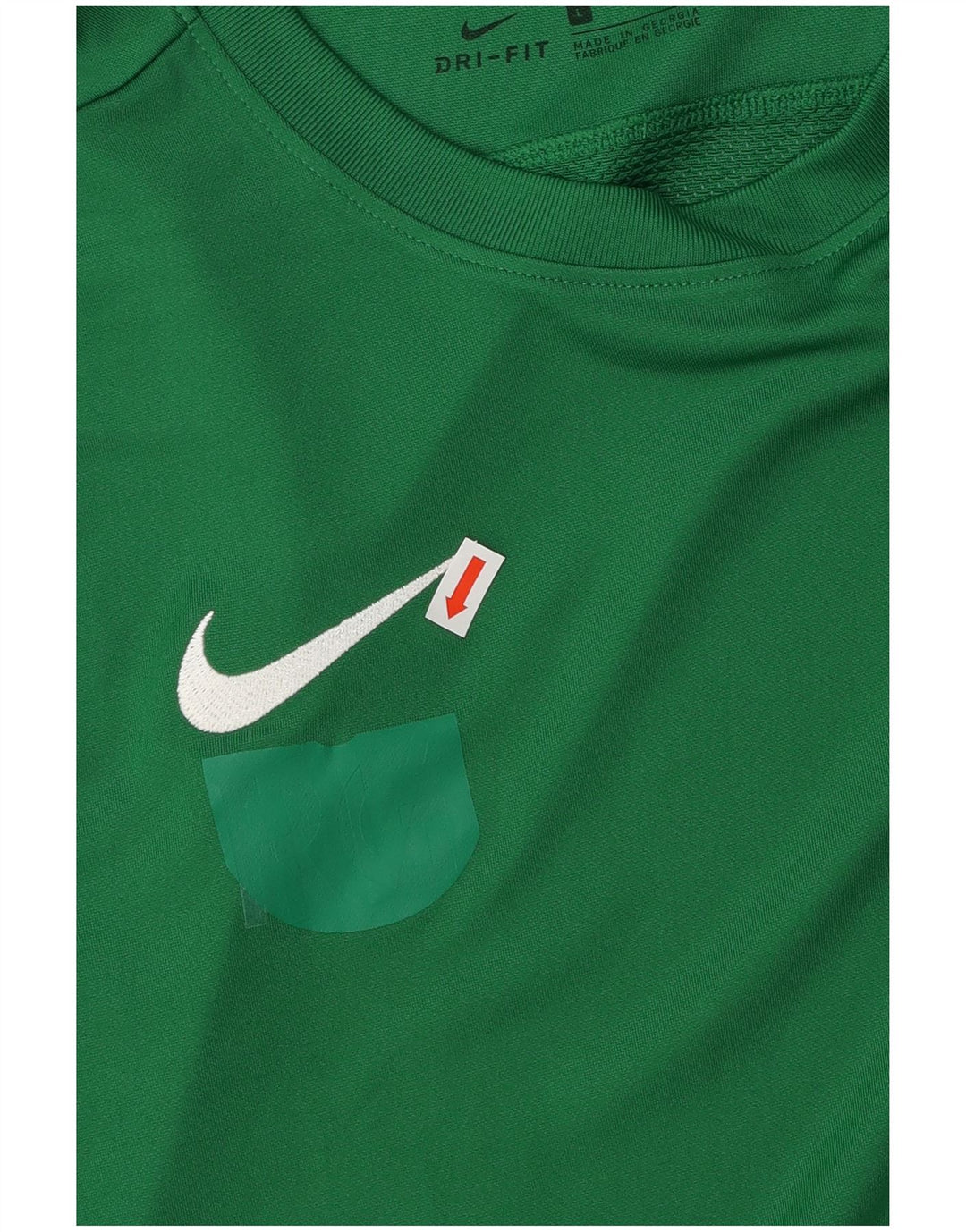 NIKE Mens Dri Fit Graphic T-Shirt Top Large Green Polyester
