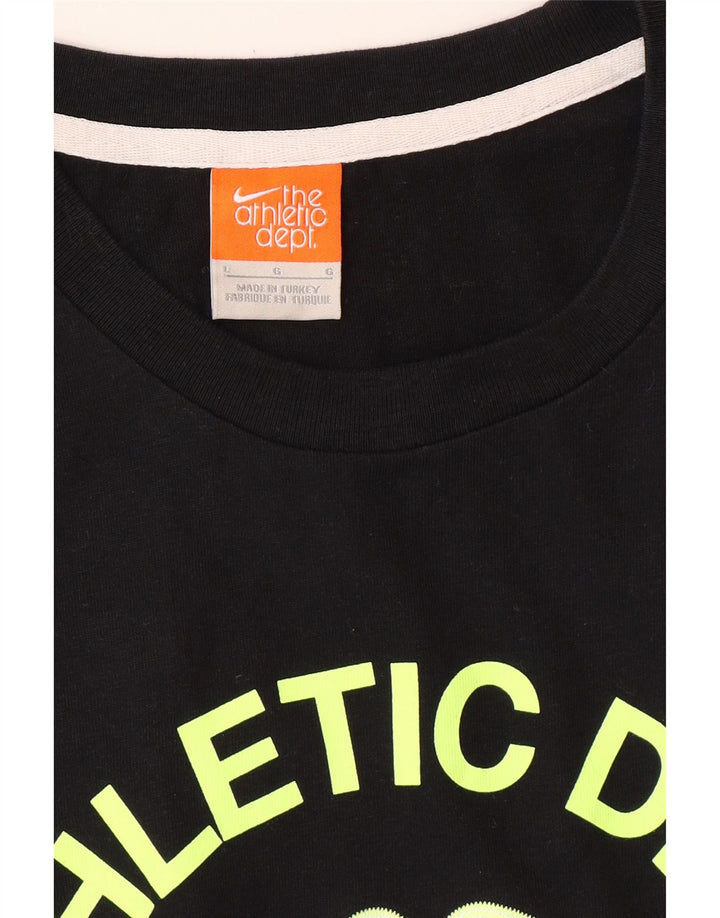 NIKE Muška velika crna majica s grafičkim motivima