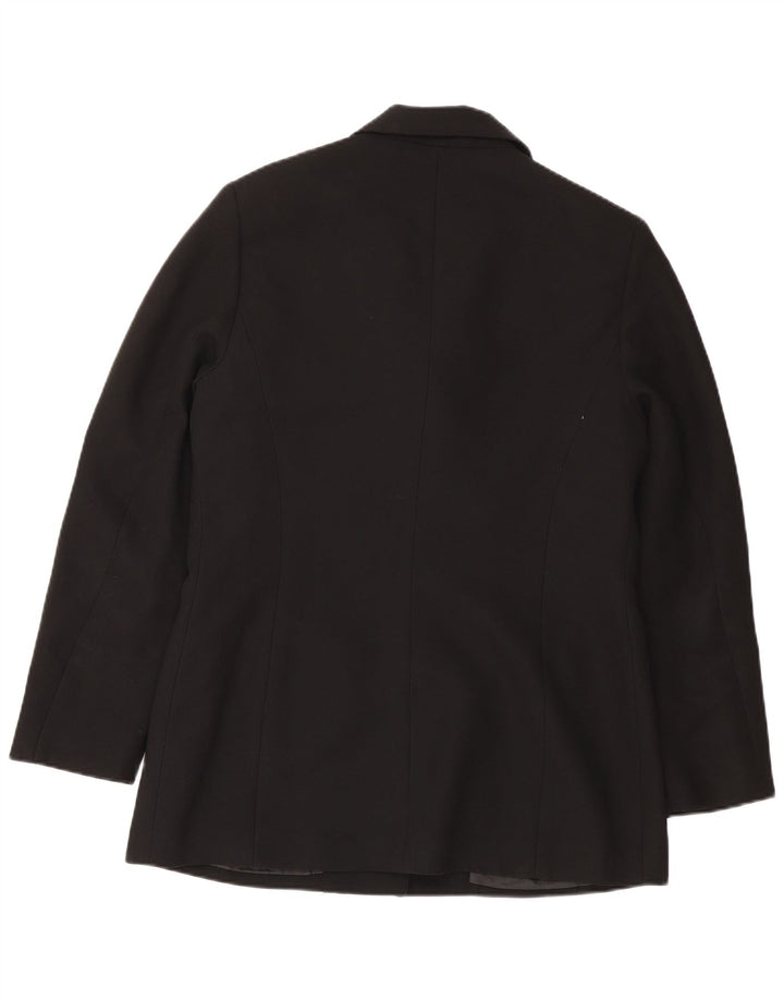 KASPER Womens 3 Button Blazer Jacket US 10 Large Black Polyester