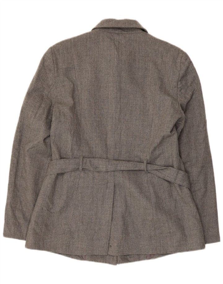 Benetton ženski sako sa 5 gumba IT 44 Srednje siva djevičanska vuna