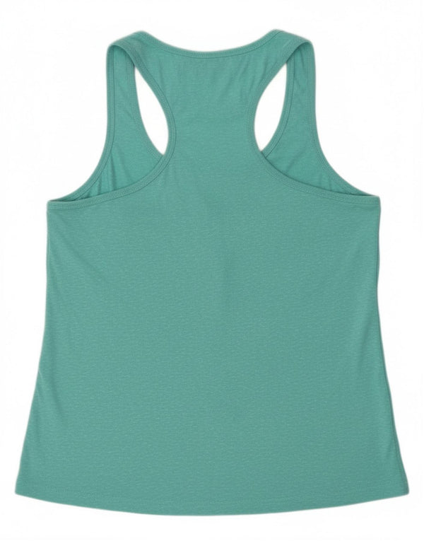 Superdry Womens Graphic Vest Top UK 12 Medium Turquoise Polyester