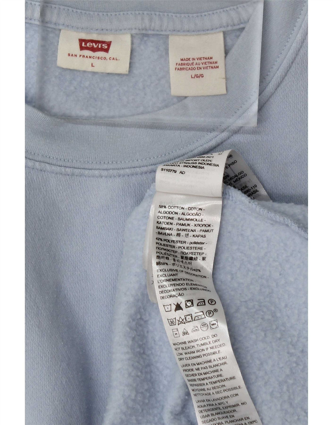 Levi's Ženska majica s kratkim rukavima UK 16 Veliki plavi pamuk