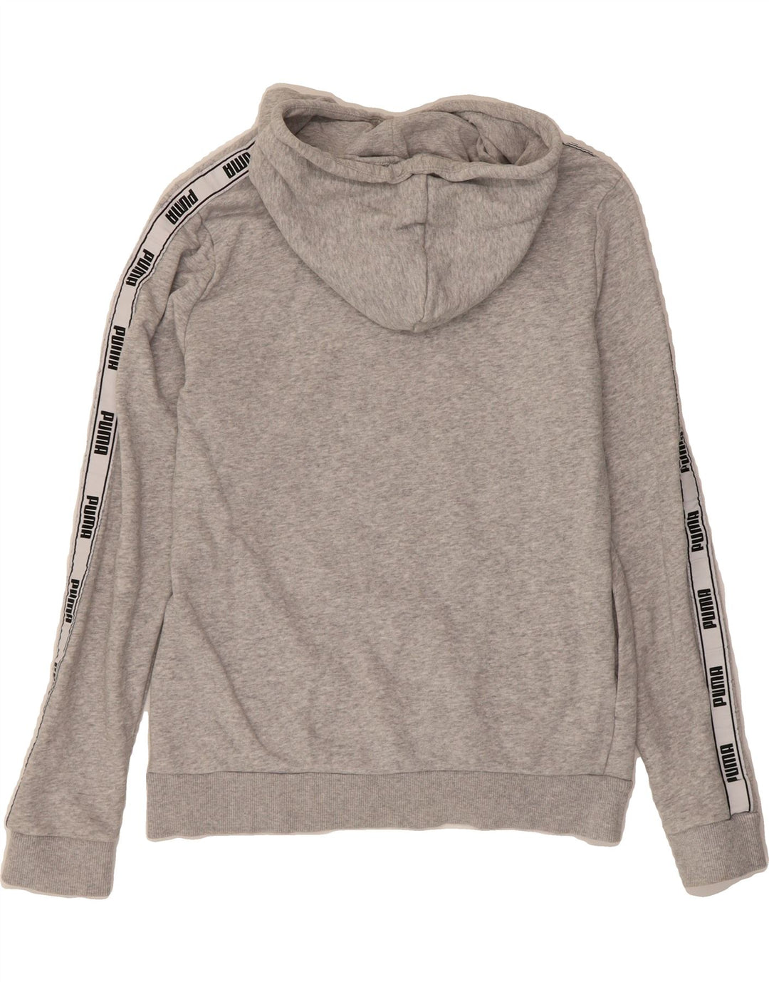 PUMA Womens Graphic Hoodie Jumper UK 14 Medium Grey Vintage Puma and Second-Hand Puma from Messina Hembry 