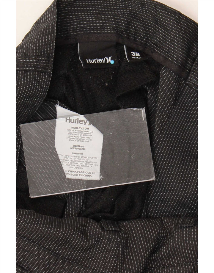 Hurley muške chino kratke hlače W38 XL crne pruge od poliestera