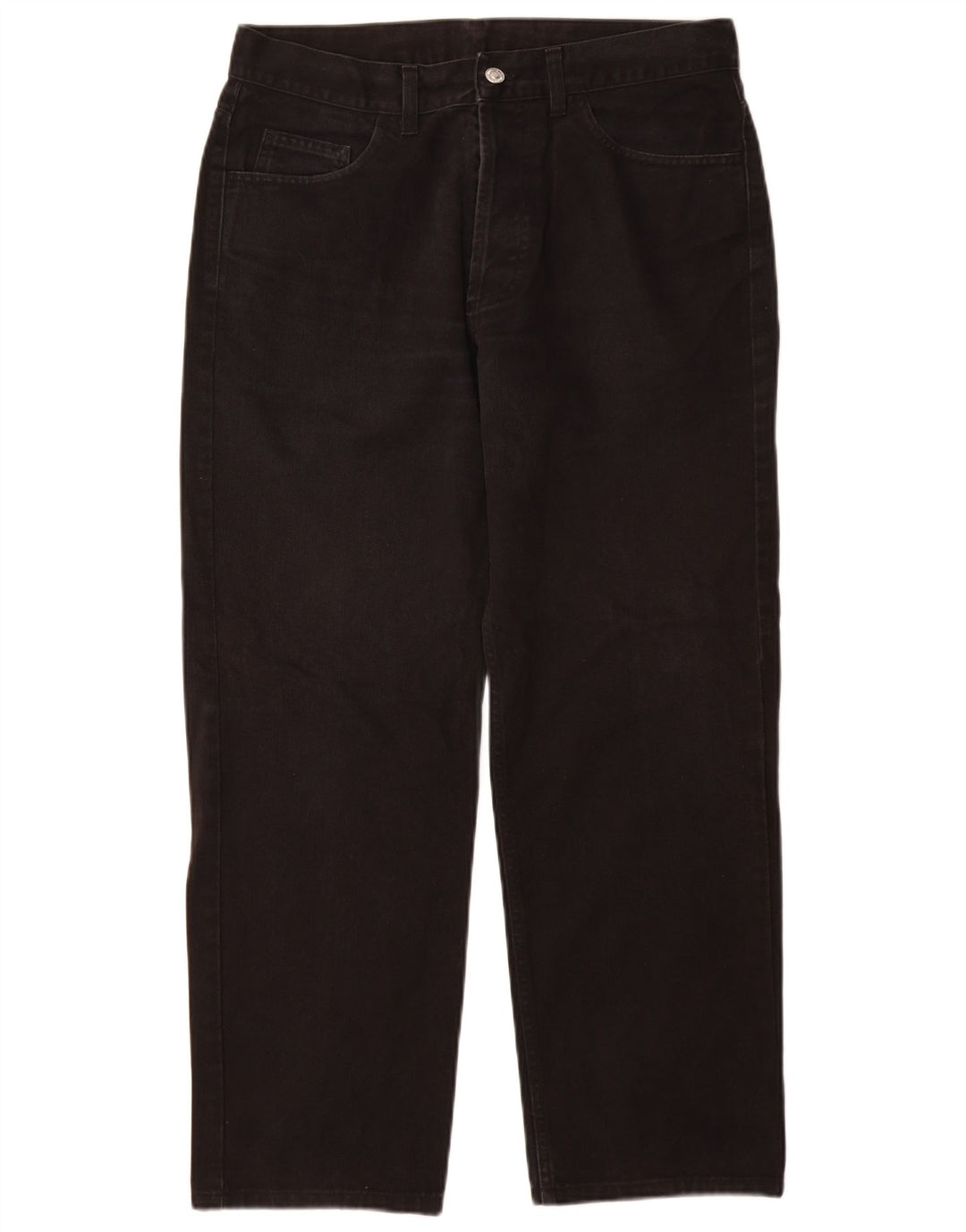 BENETTON Muške ravne traperice W34 L29 crni pamuk