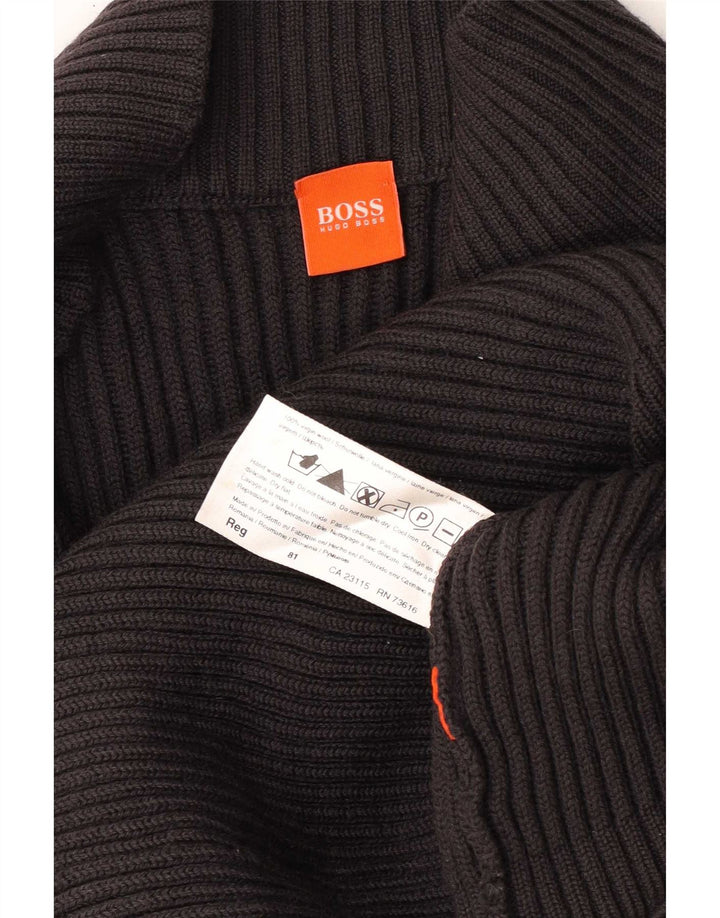 Hugo Boss muški kardigan džemper srednje sive djevičanske vune