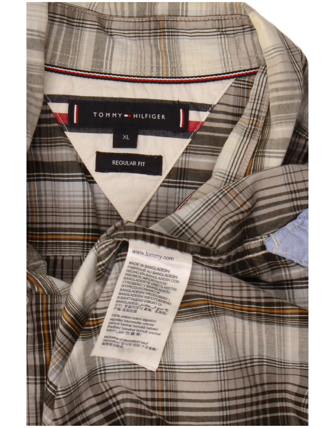 Tommy Hilfiger muška košulja standardnog kroja XL sivi karirani pamuk