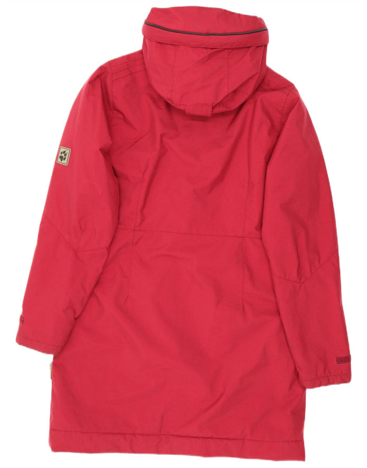 Jack Wolfskin ženska vjetrovka s kapuljačom UK 10 Mali crveni poliester