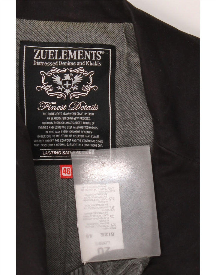 Zu Elements ženski sako s 3 gumba IT 46 veliki crni pamuk