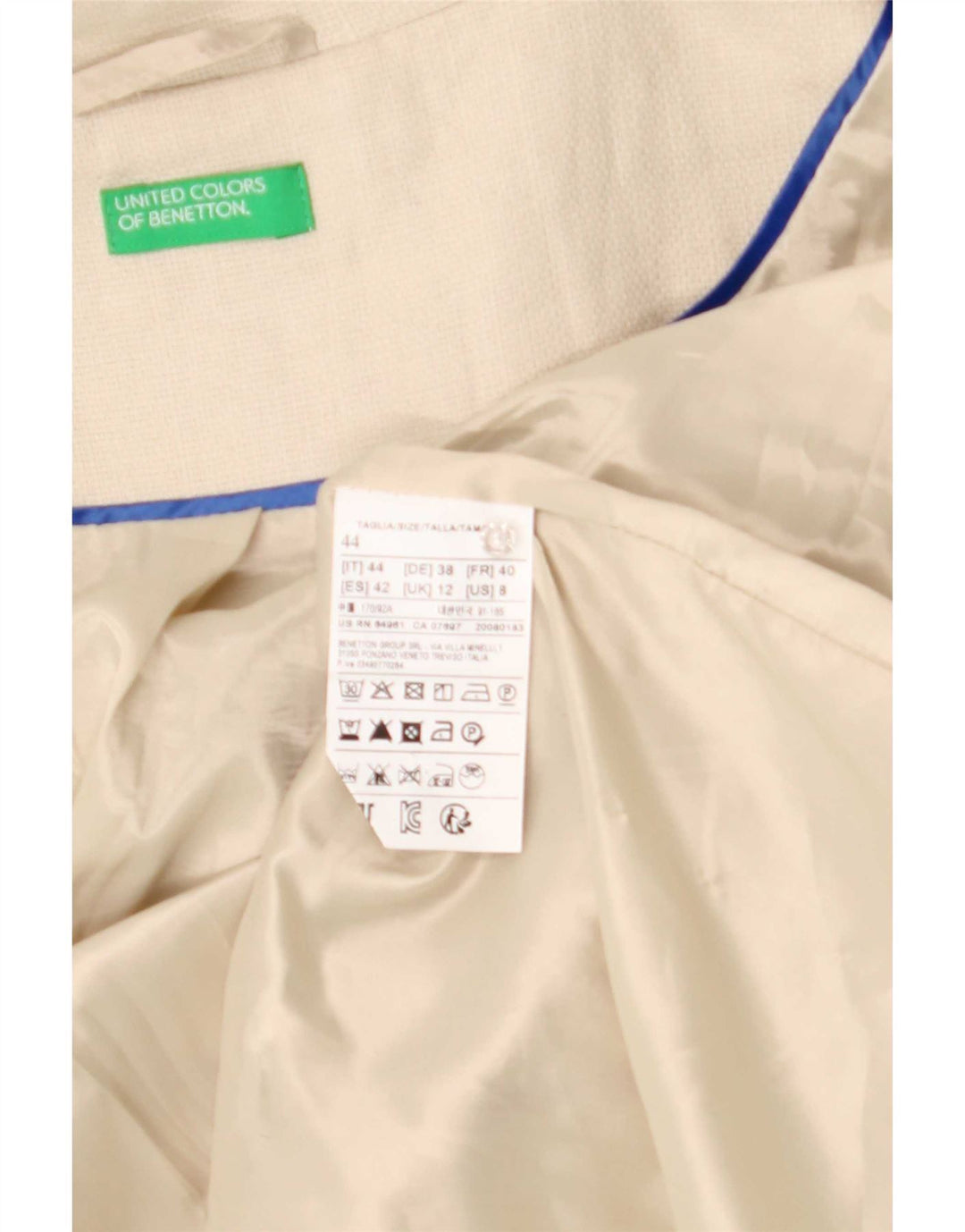 Benetton ženski kaput UK 12 srednje bež lan