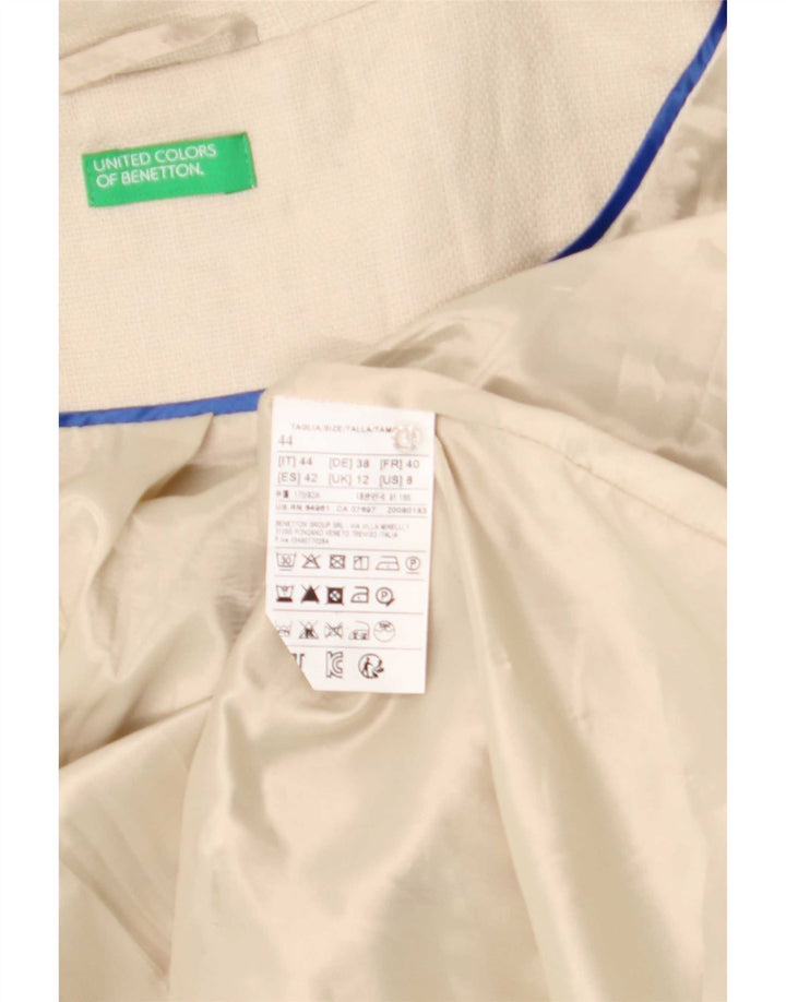 Benetton ženski kaput UK 12 srednje bež lan