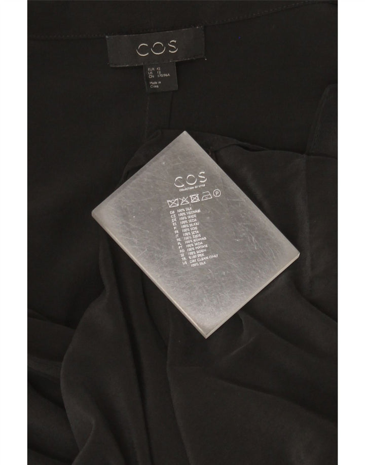 Cos ženska duga haljina dugih rukava EU 42 velika crna svila