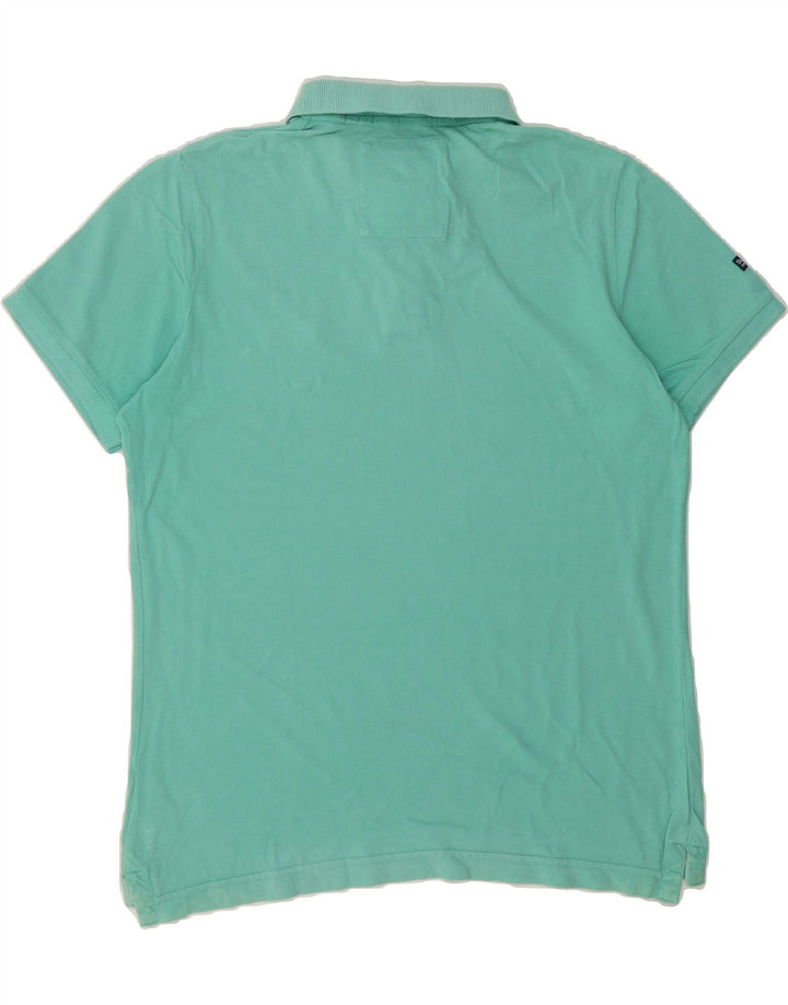 SUPERDRY Mens Polo Shirt 2XL Turquoise Cotton Vintage Superdry and Second-Hand Superdry from Messina Hembry 