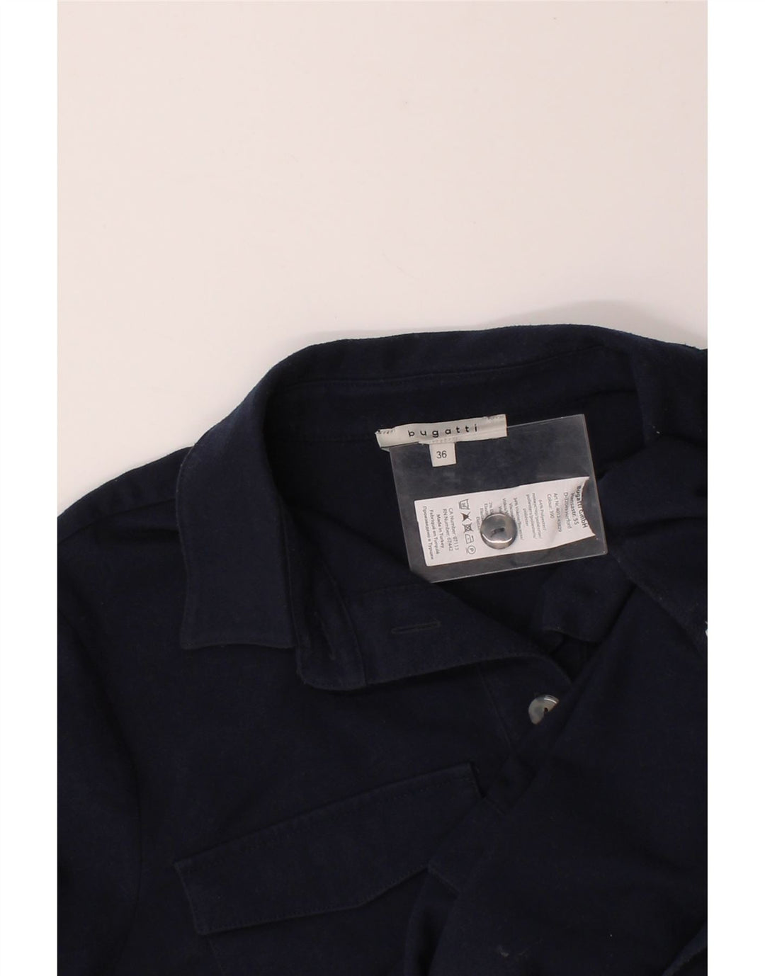 BUGATTI Womens Shirt EU 36 Small Navy Blue Polyester Vintage Bugatti and Second-Hand Bugatti from Messina Hembry 