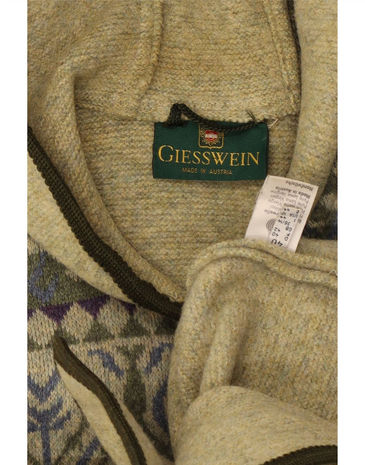 GIESSWEIN ženski džemper s kapuljačom UK 14 Large Green Fair Isle