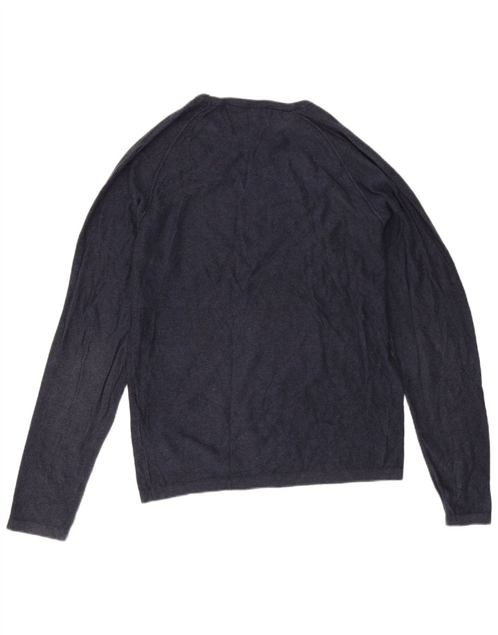 Jack & Jones muška majica dugih rukava, mala tamnoplava pamuk