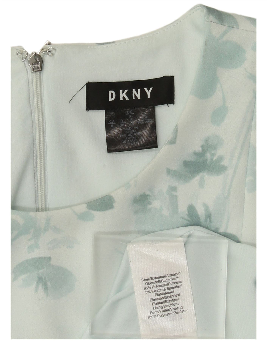 Dkny ženska haljina A-kroja bez rukava EU 40 Srednje zelena cvjetna poliester