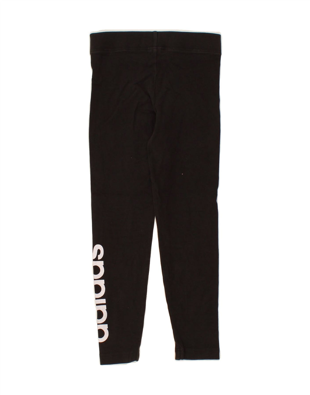 ADIDAS Girls Graphic Leggings 5-6 Years Black Vintage Adidas and Second-Hand Adidas from Messina Hembry 