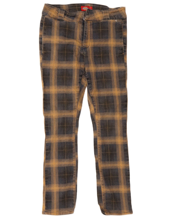 Dickies muške uske chino hlače US 5 srednje W27 L27 plavi karirani pamuk