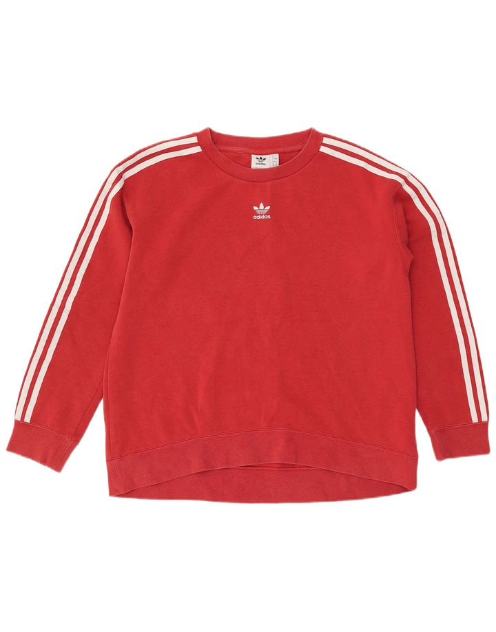 ADIDAS ženski džemperi velike veličine UK 8 Mali crveni pamuk