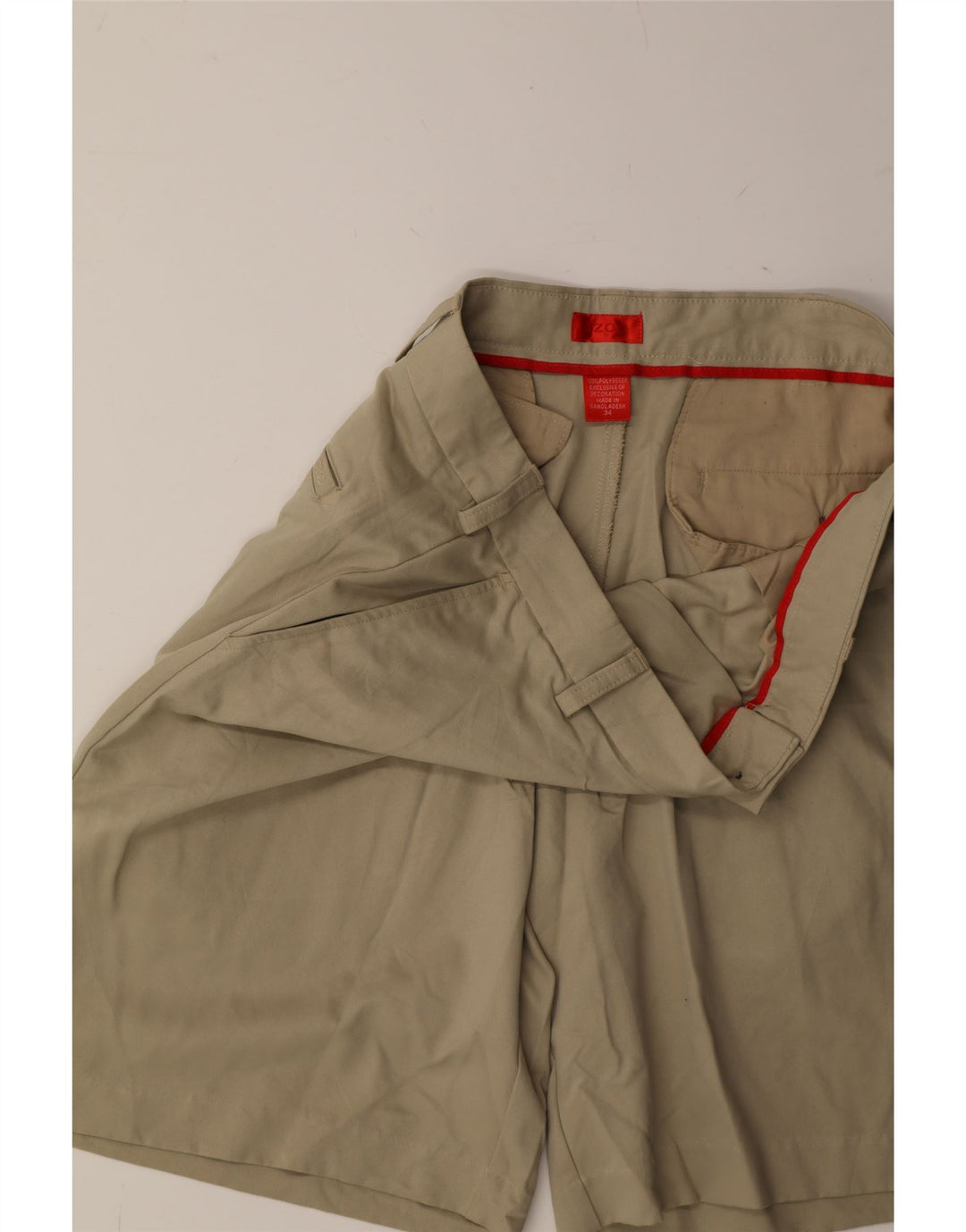 IZOD Mens Chino Shorts W34 Large  Beige Polyester Vintage Izod and Second-Hand Izod from Messina Hembry 