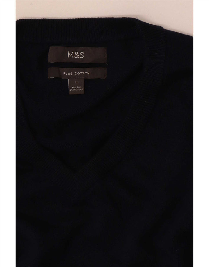 Marks & Spencer, veliki muški džemper s V-izrezom, tamnoplavi