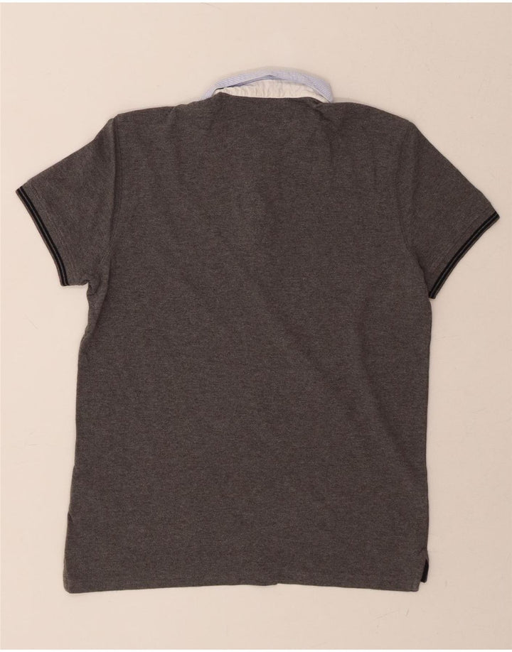 MASSIMO DUTTI Mens Casual Fit Polo Shirt Medium Grey Cotton Vintage Massimo Dutti and Second-Hand Massimo Dutti from Messina Hembry 