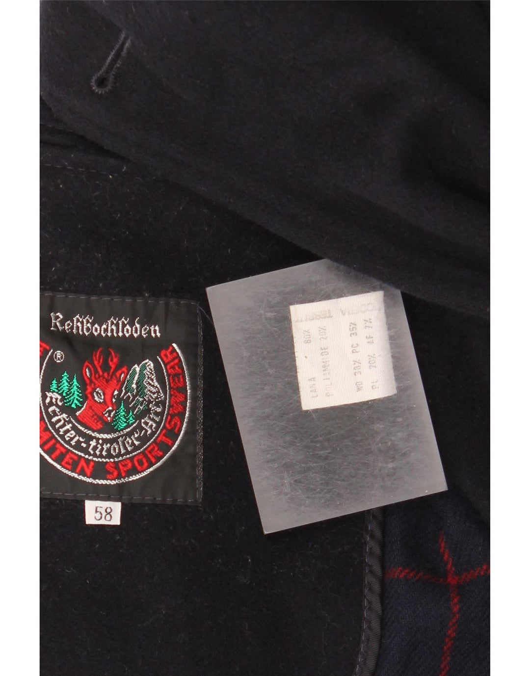 Rehbochloden muški kaput EU 58 4XL tamnoplava vuna