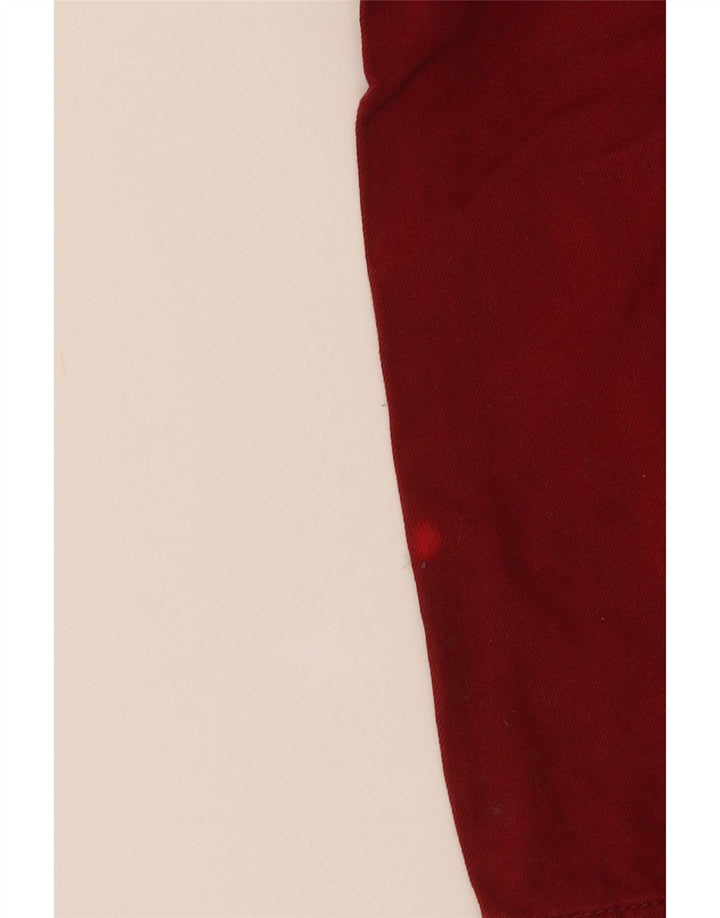 TOMMY HILFIGER Ravne traperice za dječake 6-7 godina W22 L22 Bordo pamuk