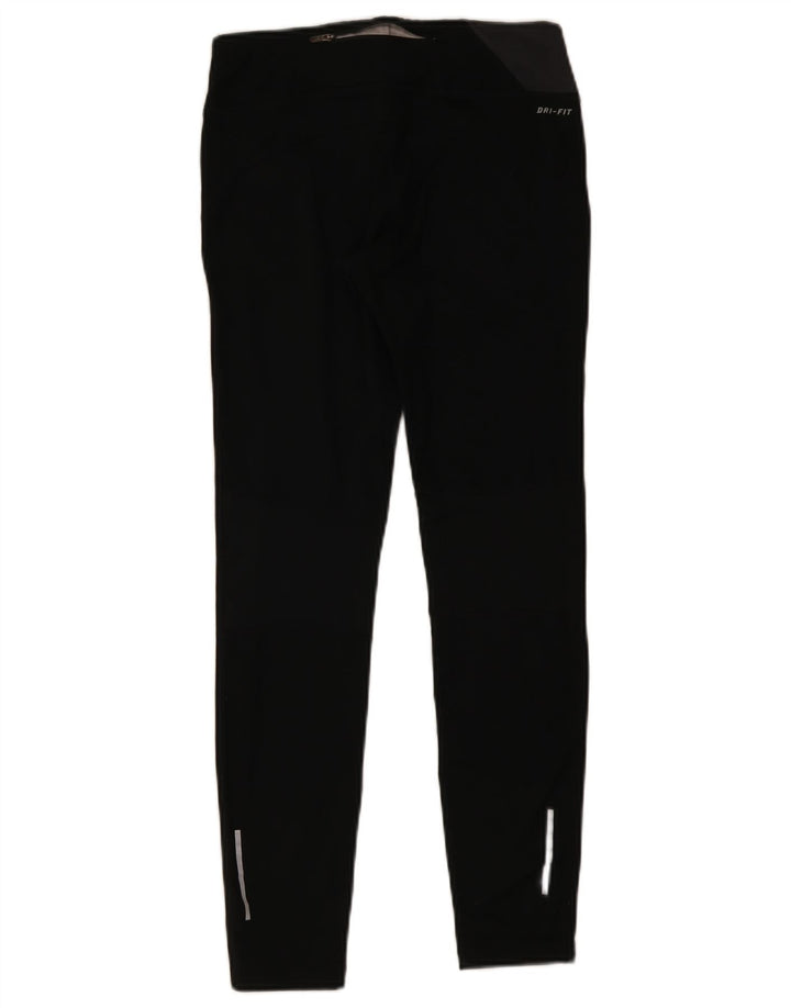 Nike Ženske Dri Fit Leggings UK 12 Medium Black Colourblock Poliester