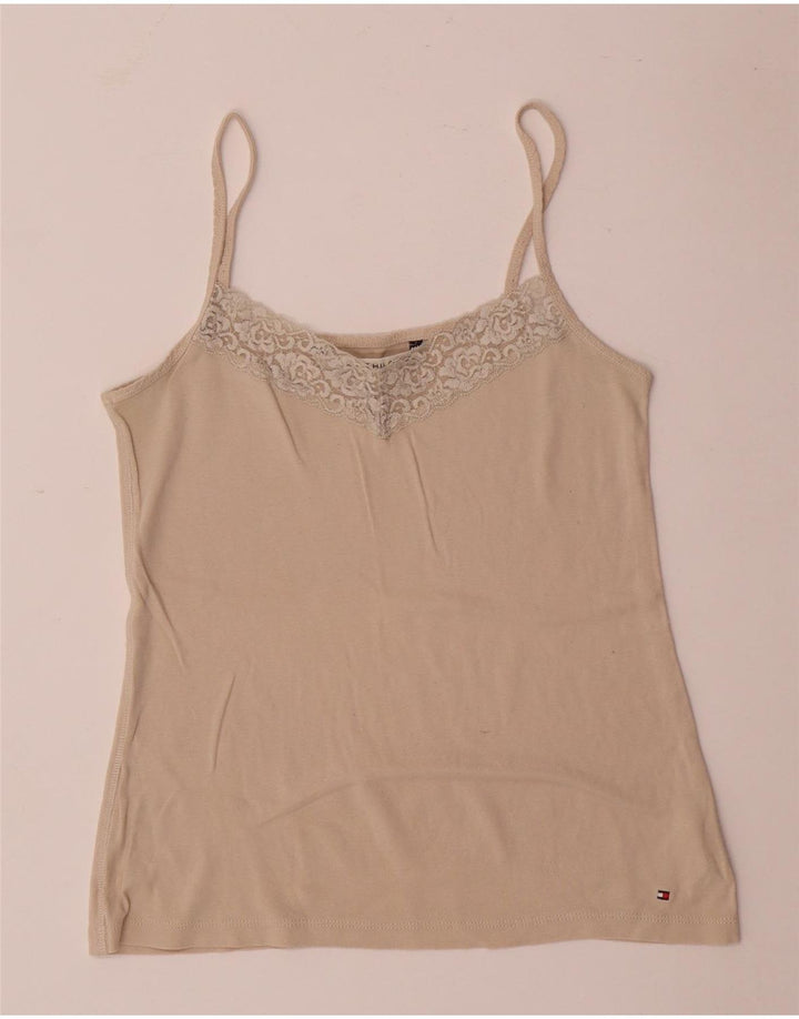 Tommy Hilfiger Ženski Cami Top UK 12 srednje bež pamuk