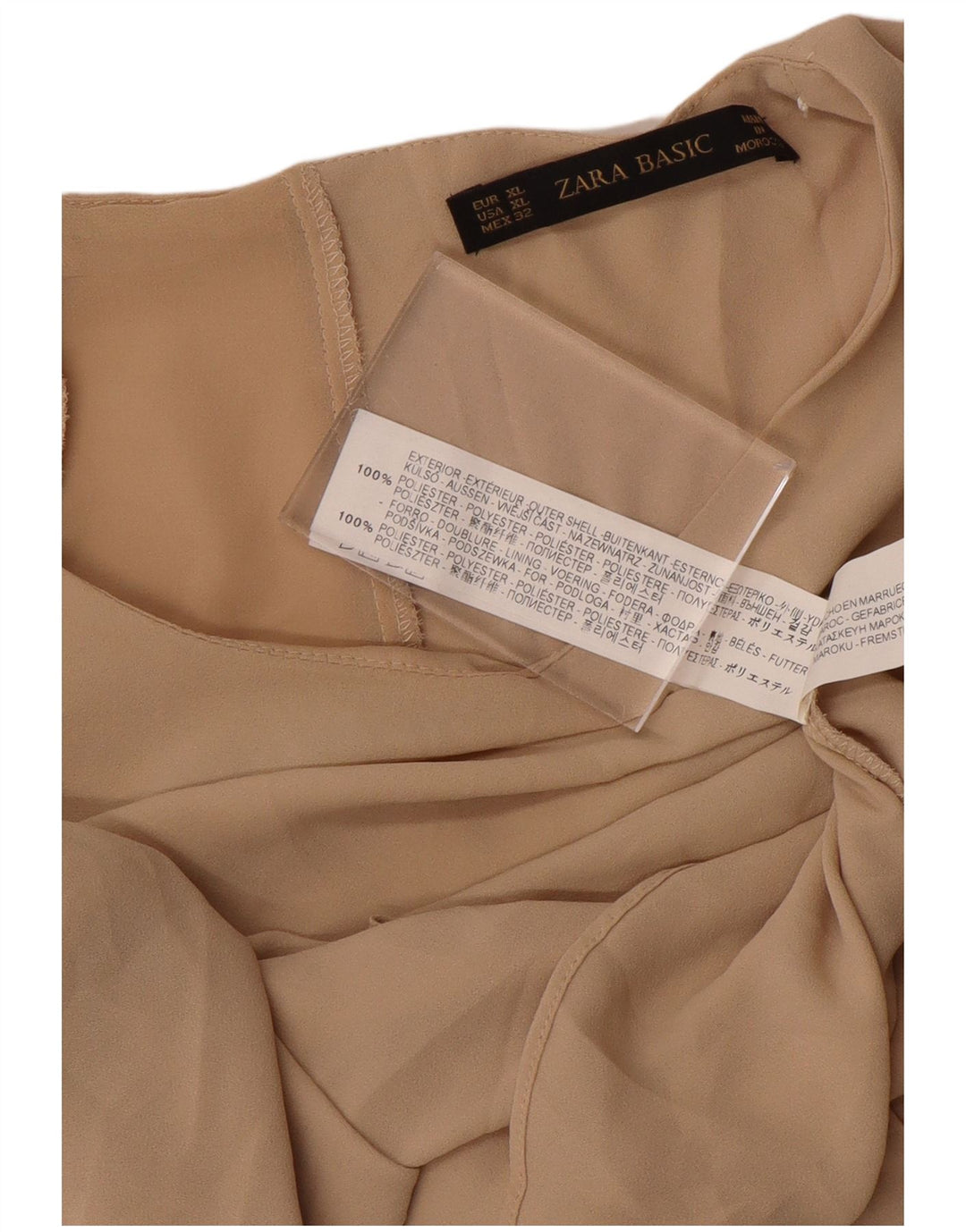 Zara ženska košulja bluza UK 18 XL bež poliester