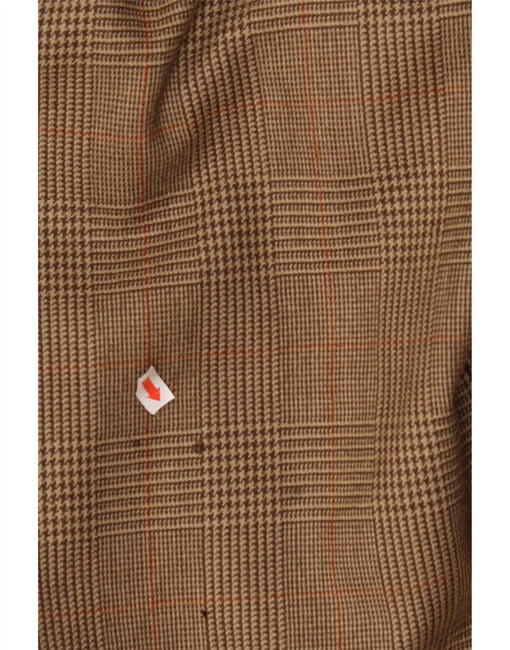 CARLA CARINI Womens Oversized Overcoat UK 14 Medium Brown Houndstooth