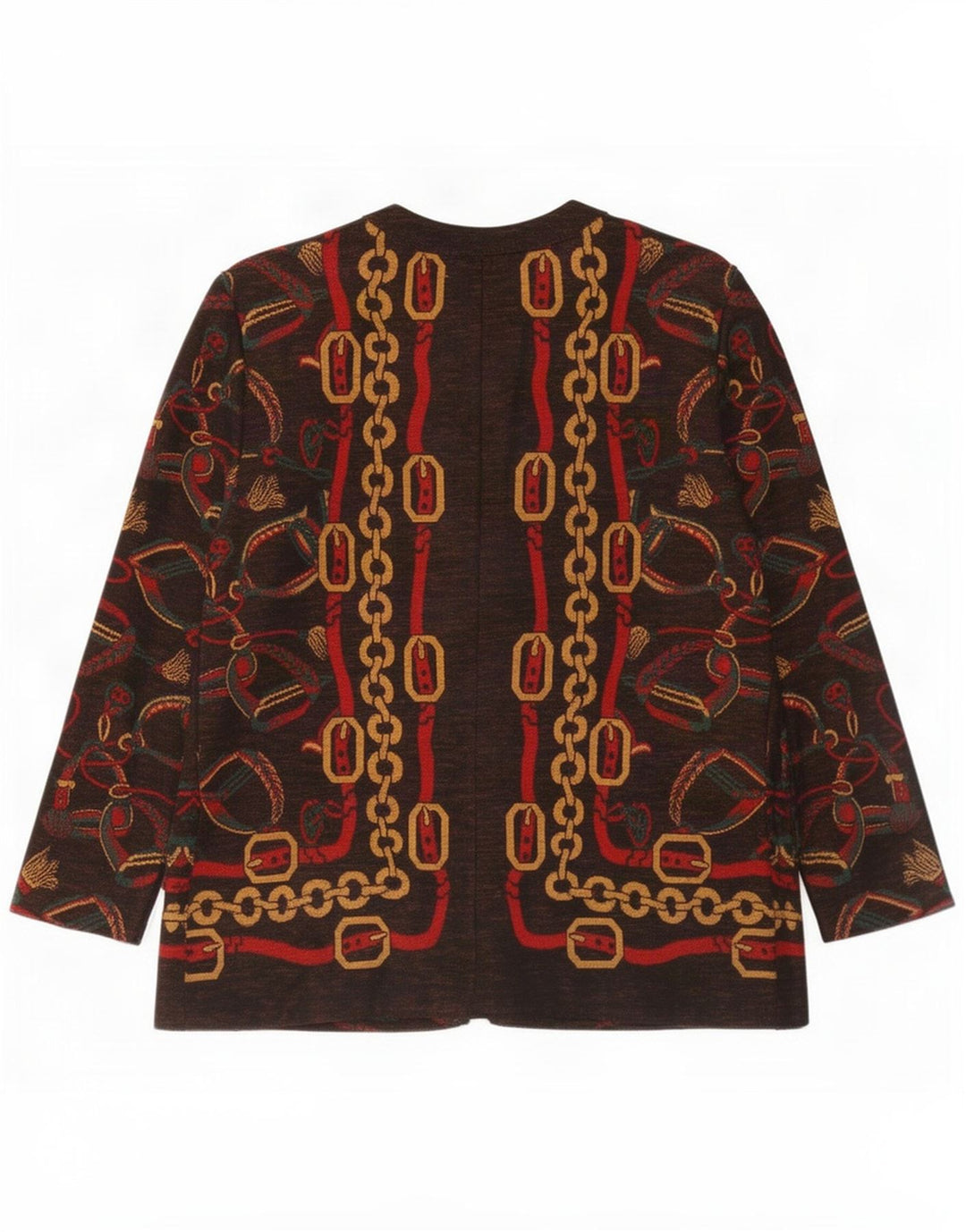 Pierre Cardin Ženska jakna s apstraktnim uzorkom s 5 gumba IT 48 XL smeđa