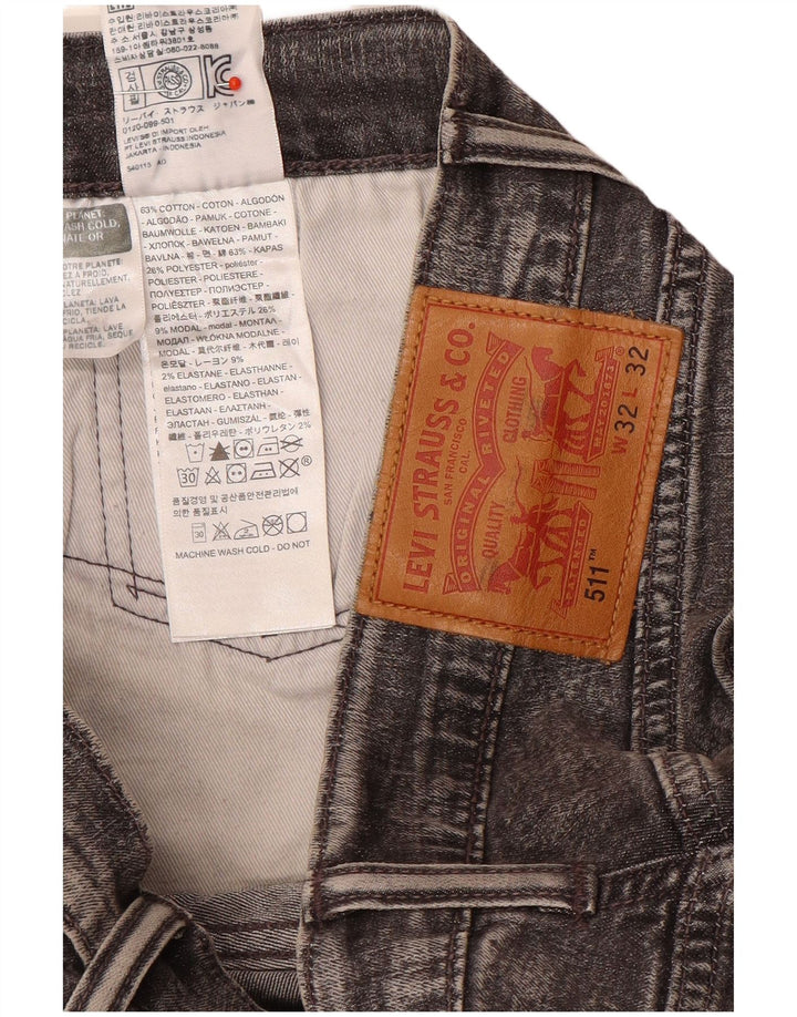 Levi's muške 511 uske traperice W32 L32 sivi flekasti pamuk